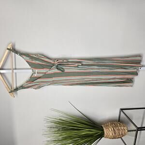 O'Neill Striped Viscose Wrap‎ Dress XS